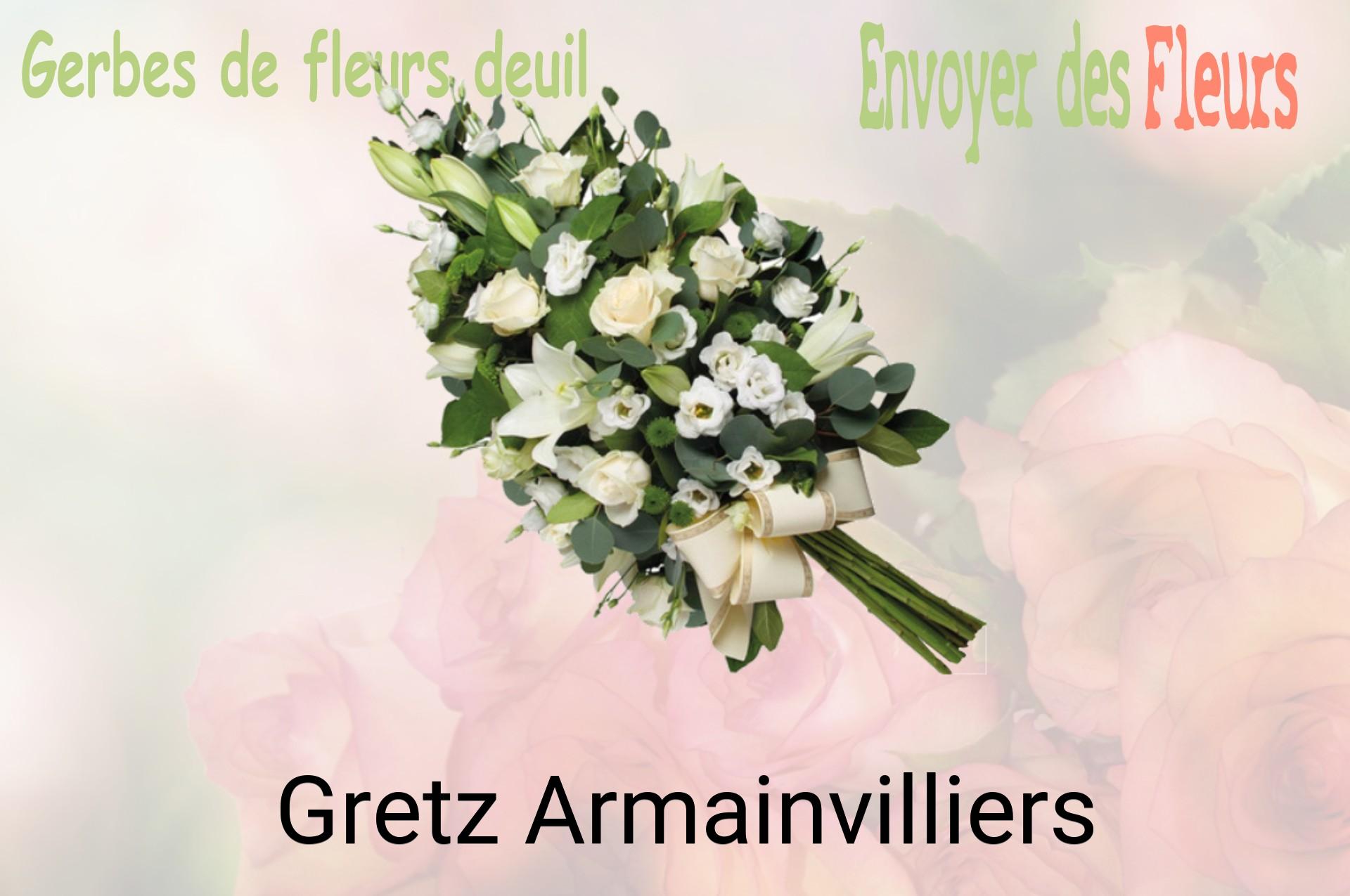 Gerbe de fleurs de deuil livrée à Gretz-Armainvilliers